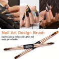 thumbnail image 4 of Nail Art Brush Set-5pcs Double-Ended Nail Art Brushes for Long Lines, Thin Liner brush for Nails Detail, Nail Design Brush Ombre Brush 3D Brush Kits for Gel Polish Acrylic Nail Drawing (Black), 4 of 6