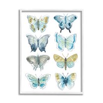 Stupell Varied Butterflies & Moths Insects Animals & Insects Painting White Framed Art Print Wall Art