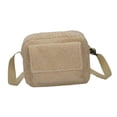 thumbnail image 4 of Bolso de hombro de felpa para mujer Otoño con cierre de cremallera Bolso de mano Bolso de mensajero Sunnimix bolsos de hombro de felpa, 4 of 6