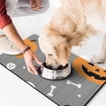 thumbnail image 2 of Ghost Boo Spooky Dog Food Mats for Floors Happy Halloween Absorbent No-Slip 17x30 Inch Pet Food Mat Pet Feeding Mat EcoFriendly Durable Pet Placemat, 2 of 7