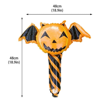 

Flash Sale! Shiogb Halloween Balloons Stick Pumpkin Devil Inflatable Balloons Automatic Sealing Balloons Toy Party Decorations Halloween Handheld Balloons 4Pc Yellow Household Balloons
