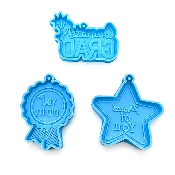 Molde de llavero con medalla de letras, molde de silicona de cristal epoxi, molde personalizado