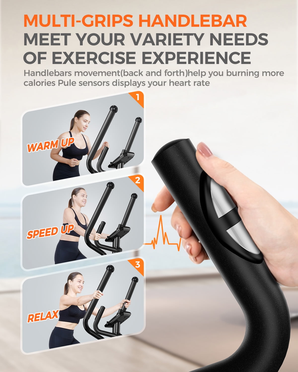Elliptical Machine for Home Use Elliptical Exercise Machine Silent Magnetic Elliptical Training Machines LCD Monitor