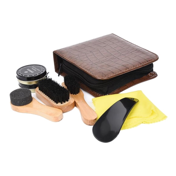 Cepillos para Limpieza de Herramientas Kit de Pulido Bota Tacón Alto Brillo atención Estuche de material cuero