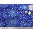 thumbnail image 3 of Soimoi Blue Cotton Cambric Fabric Artistic Geometric Printed Craft Fabric by the Yard 56 Inch Wide, 3 of 3