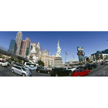 New York New York Hotel MGM Casino Excalibur Hotel and Casino The Strip Las Vegas Clark County Nevada USA Canvas Art - Panoramic Images (15 x (Best New York Pizza In Las Vegas)