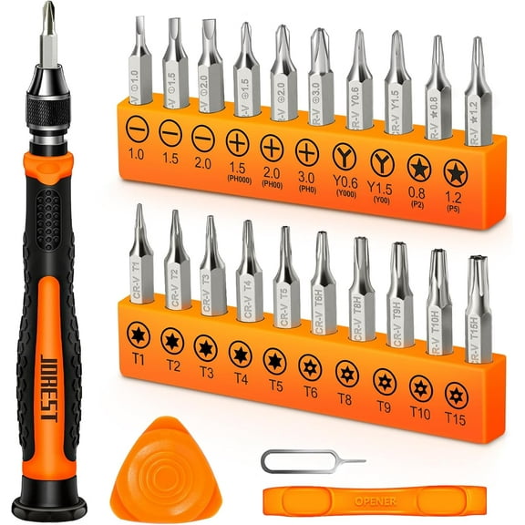 Small Precision Screwdriver Set 40pcs with Torx Tri-wing Phillips, Mini Repair Tool Kit for Electronics Laptop Phone Watch Game Console