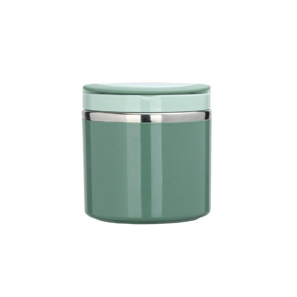 Wosthever Taza de desayuno de acero inoxidable, tazas de aislamiento de leche, recipiente para sopa resistente al calor para adultos con mango oculto Mostrada Verde Wosthever HA082169-03