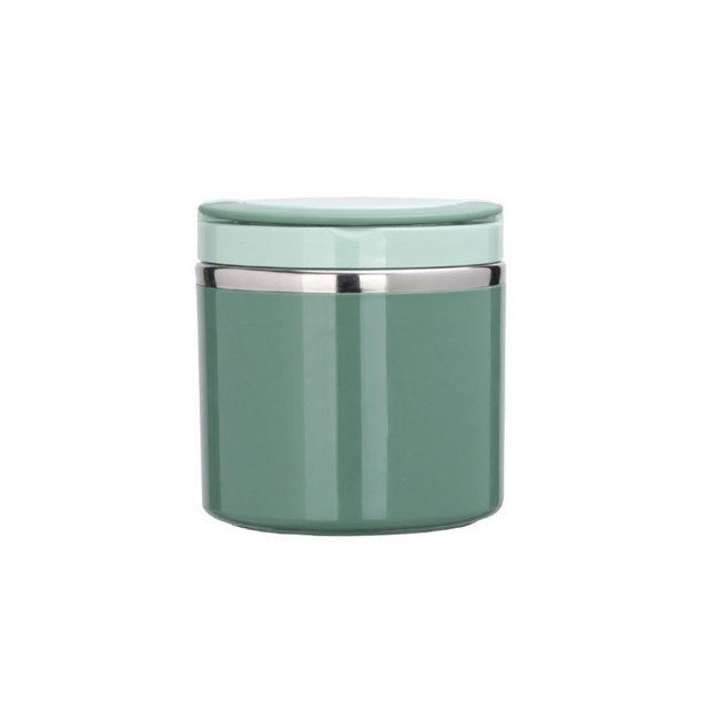 Wosthever Taza de desayuno de acero inoxidable, tazas de aislamiento de leche, recipiente para sopa resistente al calor para adultos con mango oculto Mostrada Verde Wosthever HA082169-03