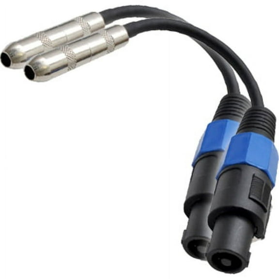 Seismic Audio SAPT56 (2 Pack), 1/4" TS Female to Speakon Adapter Cable