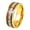 Yellow Gold, variant on Whiskey Barrel and Deer Antler Inlay Wedding Band Mens Black Tungsten Carbide Ring