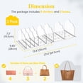 thumbnail image 4 of Norcho Purse Organizer for Closet 2 Pack, Clear Handbag Storage Organizer, Adjustable Clutch Bag Dividers for Closet Shelf, Bookshelf Dividers for Sweaters Bedroom Storage, 4 of 8