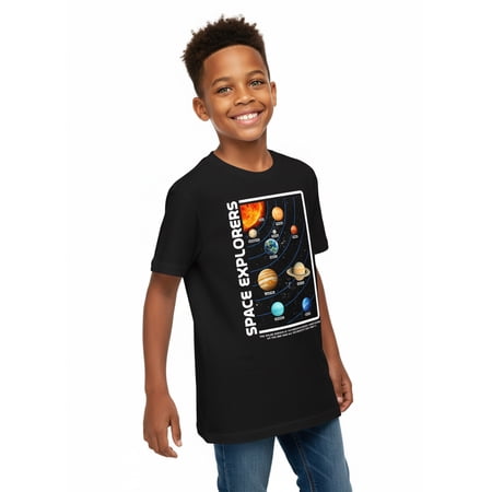 Wonder Nation, Boys' Graphic T-Shirt, Space Explorers, Sizes 4-18