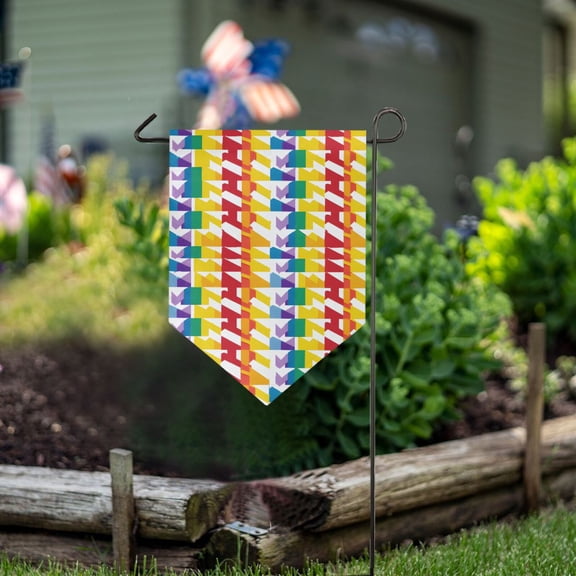 Rainbow with Colors Garden Flag 18" x 12.5" Double Sided Yard Lawn Outdoor Decor Small Yard Flags
