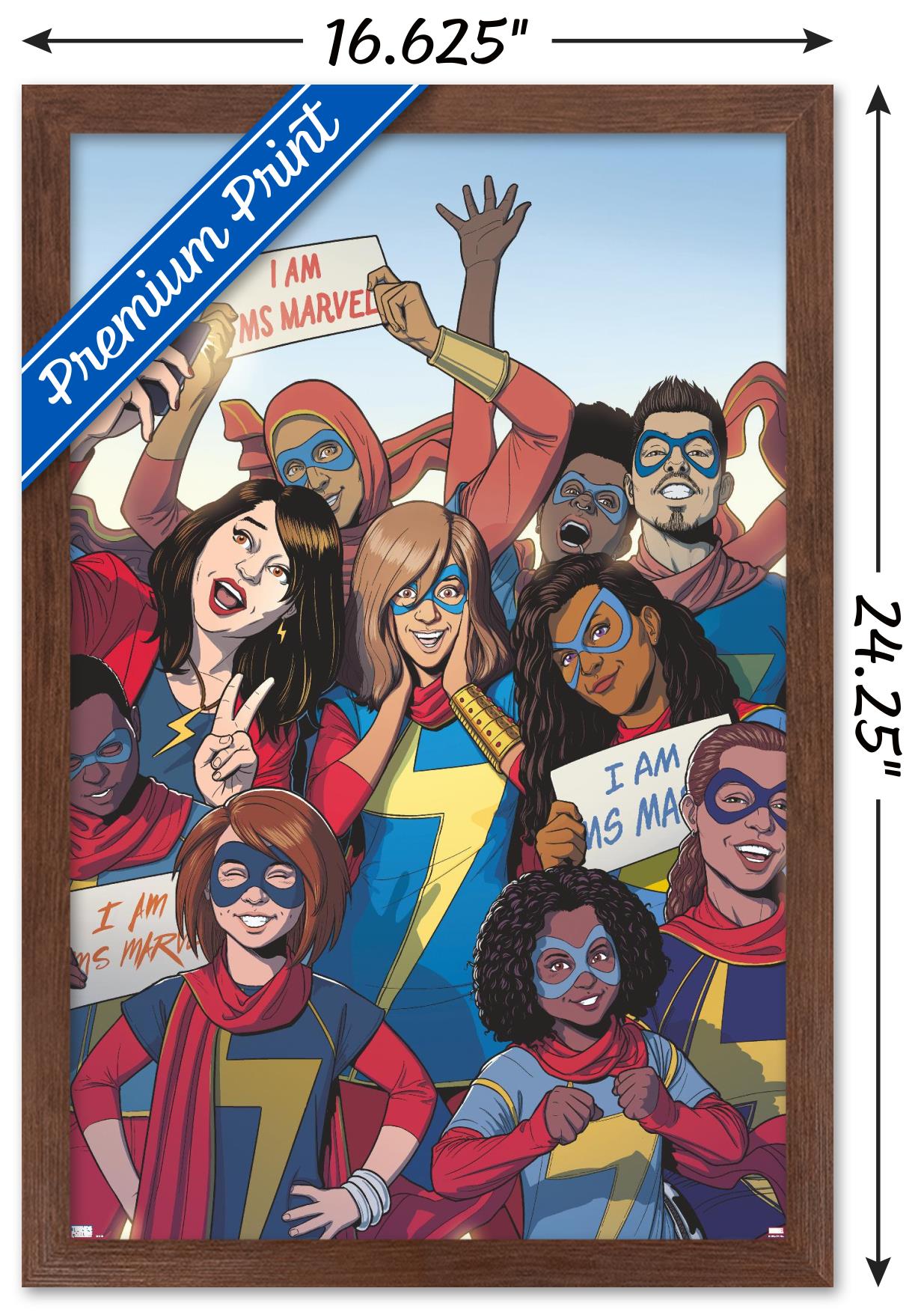 Marvel Comics - Ms. Marvel - Ms. Marvel #37 Wall Poster, 14.725" x 22.375", Framed