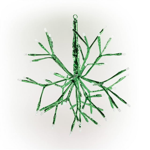 Alpine Christmas Green Twig Ornament Light, 10 Inch Tall