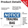 thumbnail image 2 of Trauma Bag OSHA Notice Vinyl Decal Label 18 Inch x 12 Inch - 5 Pack, 2 of 6
