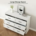 thumbnail image 4 of NEILA 6-Drawer Dresser for Bedroom Chest of Drawers Nightstand Storage Organizer Wooden Cabinet for Living Room,White, 4 of 9