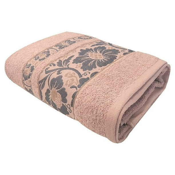 Toalla Medio Baño colores varios, 140x70cm - Suave Y Absorbente- Cenefa Bordada