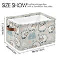 thumbnail image 3 of Cartoon Sheep and Cloud Storage Bins with Handle Fabric Organizer Basket Foldable Box 2 Pack 14.2x10.2x8.3, 3 of 8