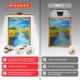 thumbnail image 2 of 23" Wireless Picture Lights, Rechargeable Battery Art Display Light with Remote Control, Dimmable/Timer Off Dartboard Light, 3 Lighting Modes Full Metal Painting Display Lights(Gold), 2 of 16
