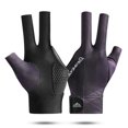 thumbnail image 1 of Open Finger Billiard Pool Gloves Adjustable Sticker Polyester Snooker Billiards Gloves Smooth Soft Reusable Training Accessories Dark purple, 1 of 6