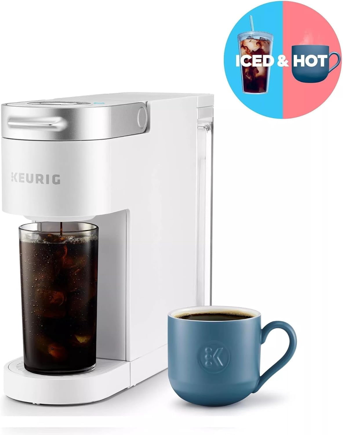 Restored Keurig KIPK900FWH K-Iced Plus Single Serve Coffee Maker, White (Refurbished)