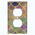 thumbnail image 2 of Metal Light Switch Plate Outlet Cover Mermaid Pastel MER005, 2 of 13