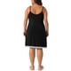 thumbnail image 3 of Chemise de noche de encaje con tirantes de espagueti para mujer de tallas grandes Agnes Orinda, vestido de noche con escote en V, 1X, negro, 3 of 6