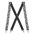 thumbnail image 2 of SuspenderStore White Music Notes On Black Suspenders - Small Pin Clip - 4 Sizes Including Big & Tall, 2 of 4