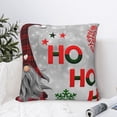 thumbnail image 4 of Pofeuu Cute Santa Print Double-sided plush pillowcase Square Throw Pillow Covers Pillows Cover for Living Room Bedroom Sofa Couch Cushion Cover（No pillow core）-20"x20", 4 of 7