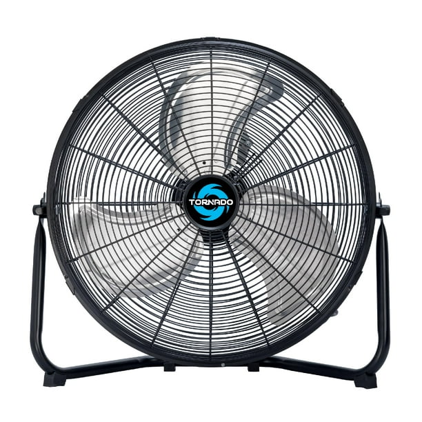 Tornado Ventilador de piso de metal de alta velocidad de 12 pulgadas, enfriamiento potente de 3 velocidades para espacios industriales, comerciales y domésticos, inclinación de 120°, cable de 6.0 pies