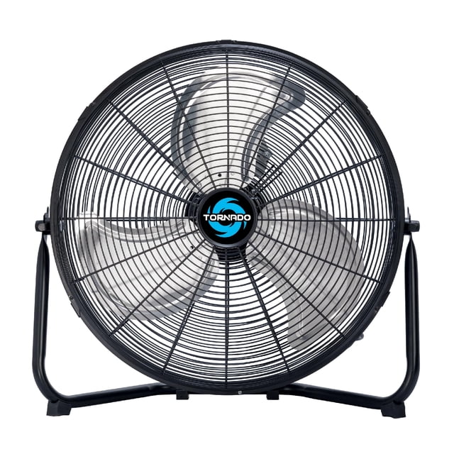 Tornado Ventilador de piso de metal de alta velocidad de 12 pulgadas, enfriamiento potente de 3 velocidades para espacios industriales, comerciales y domésticos, inclinación de 120°, cable de 6.0 pies
