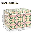 thumbnail image 5 of Yayeee Collapsible Cube Storage Bin with Lid Fabric Closet Decorative Basket with Handles, Pink Symmetrical Stars, 5 of 7