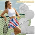 thumbnail image 6 of Xoenoiee Star American Flag Tie Dye Print Women's Pleated Tennis Skorts with Pockets 4th of July High Waisted Golf Skirt Athletic Built-in Shorts Tummy Control Workout Running Pickleball, L, 6 of 6