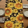 thumbnail image 5 of Table Runners 72 Inches Long Dress Scarves, Sunflower Farmhouse Kitchen/Dining Table Runner, Coffee Tablerunners, Yellow Floral Elegant Pastoral Flowers Watercolor 14x72 Inch, 5 of 9