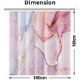 thumbnail image 5 of Cortina de ducha CHAO Rosa Efecto mármol Poliéster Impermeable, 5 of 5