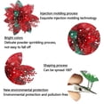 thumbnail image 4 of Flores artificiales con purpurina para decoración de árbol de Navidad, adornos de Feliz Año Nuevo, flores falsas, 2023, 4 of 4
