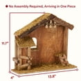 thumbnail image 2 of KUETH Christmas Decorations Manger Scenes for Inside 7 Inch Scale Holy Family Wooden Nativity Stable Desk Decoration Collectable, 2 of 6