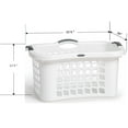 thumbnail image 7 of Redmon Comfort Grip Clothes Basket, Plastic Laundry Storage with 3 Side Handles, White, 7 of 7