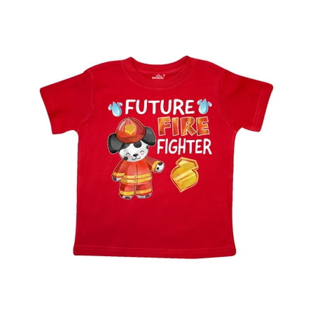 

Inktastic Future Fire Fighter with Cute Dalmatian Dog Gift Toddler Boy or Toddler Girl T-Shirt