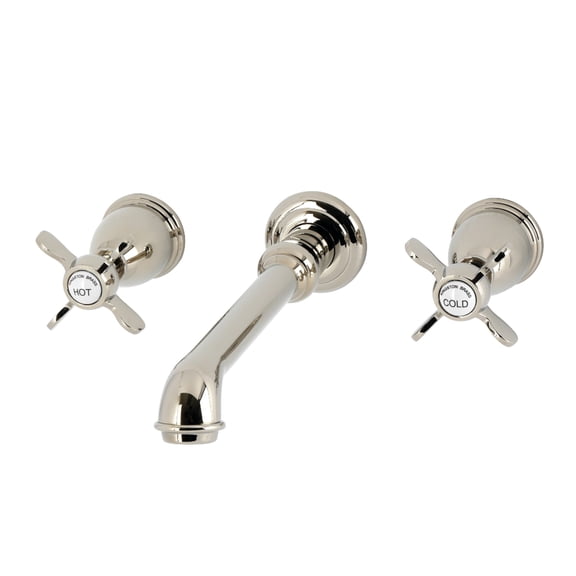 Kingston Brass KS7026BEX Essex Two-Handle Wall Mount Roman Tub Faucet, Polished Nickel