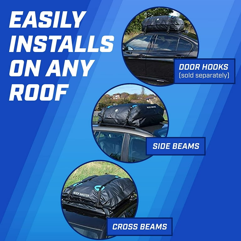 P.I. Auto Store RoofMaster Waterproof Rooftop Cargo Carrier 16 Cu Ft for All Vehicles