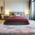 thumbnail image 3 of ZENELESS Large Fluffy Area Rugs for Living Room,8x10 Shag Rectangular Carpets for Bedroom, Tie-Dye Rainbow, 3 of 7