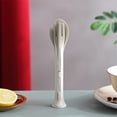 thumbnail image 1 of Ayuda de cocina, cuchillo y tenedor portátil tres en uno, cuchara y tenedor de plástico familiar, juego de vajilla de comida occidental para niños, 1 of 5