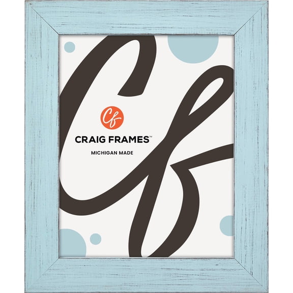 Craig Frames Jasper, 11x14 inch Picture Frame, Country Sky Blue