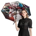 thumbnail image 2 of Animated Harley Quinn Folding Umbrella Auto Umbrella Anti-UV Protection Lightweight Windproof Portable Rain Umbrellas, 2 of 7
