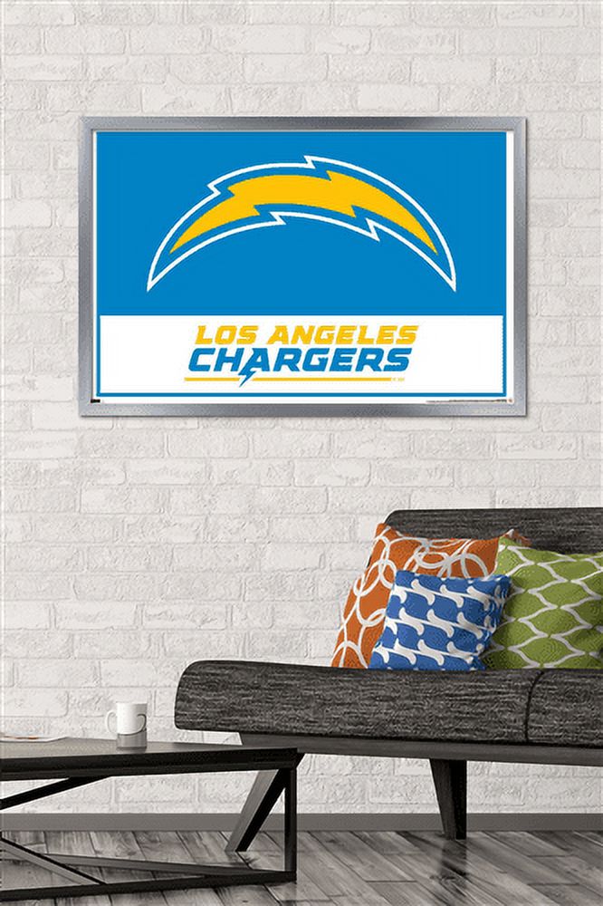 NFL Los Angeles Chargers - Logo 21 Wall Poster, 22.375" x 34", Framed