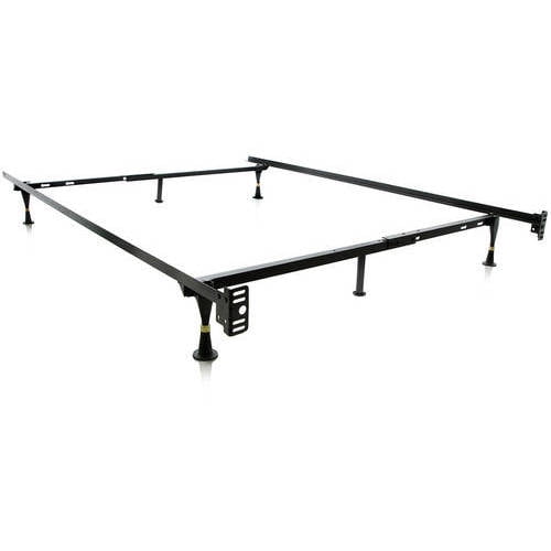 Structures 6Leg Adjustable Metal Bed Frame, Full/Twin