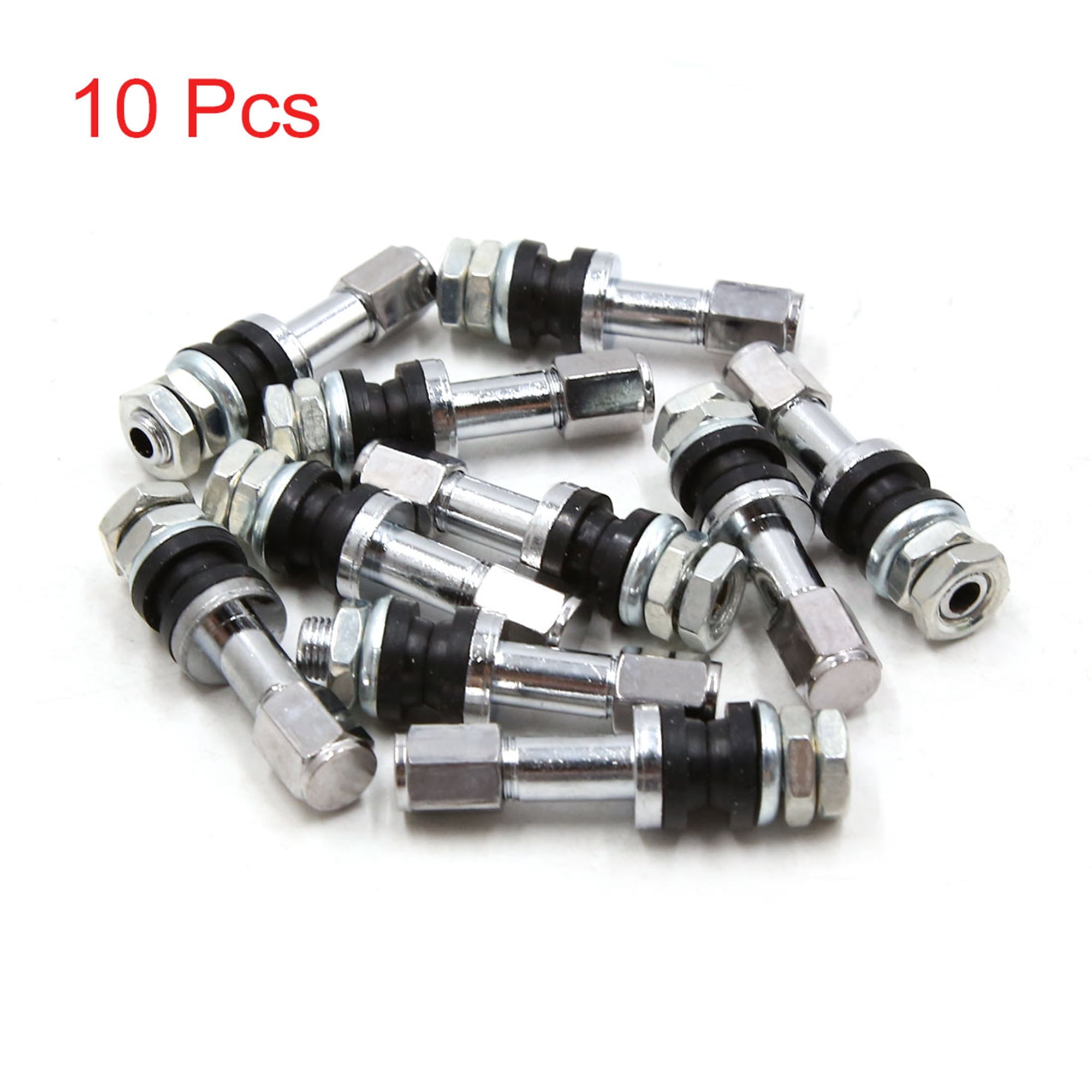 Unique Bargains 10pcs Aluminum Alloy Motorcycle Car Tubeless Wheel Tire Valve Stem Rim